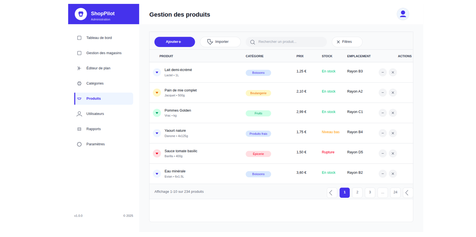 ShopPilot Interface 1